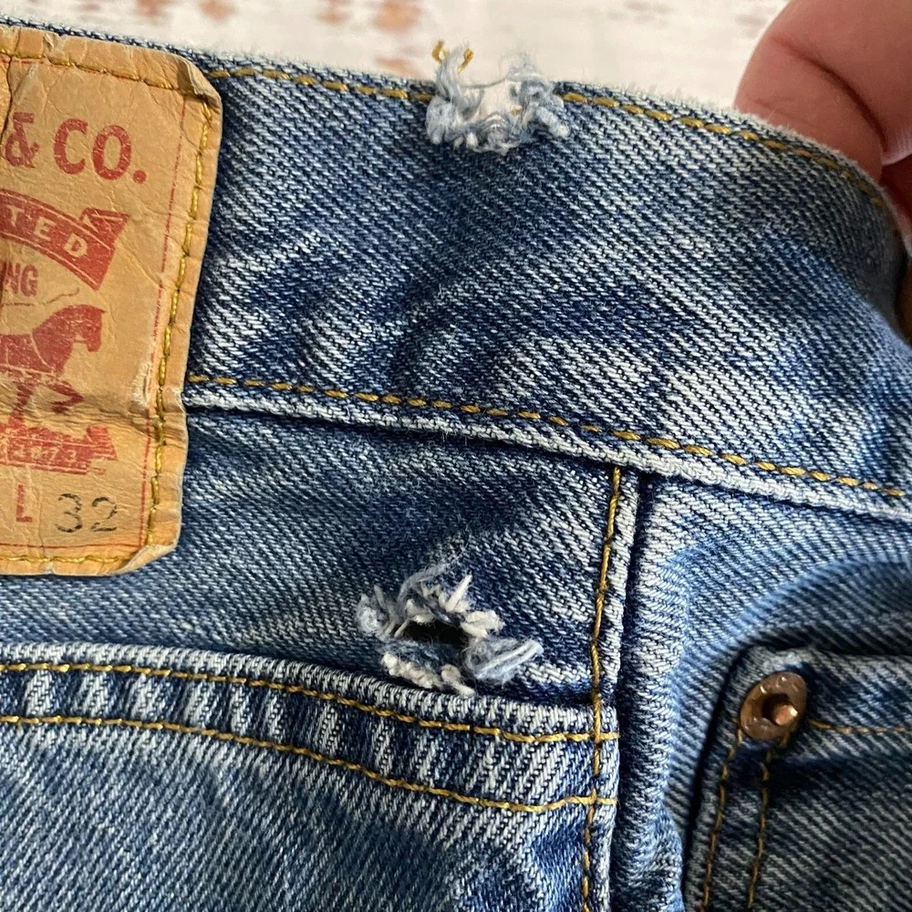 Levis‎ 550 Jeans Straight Relaxed Fit Blue Cotton Men's Size 34x32 (Fits 32x29)